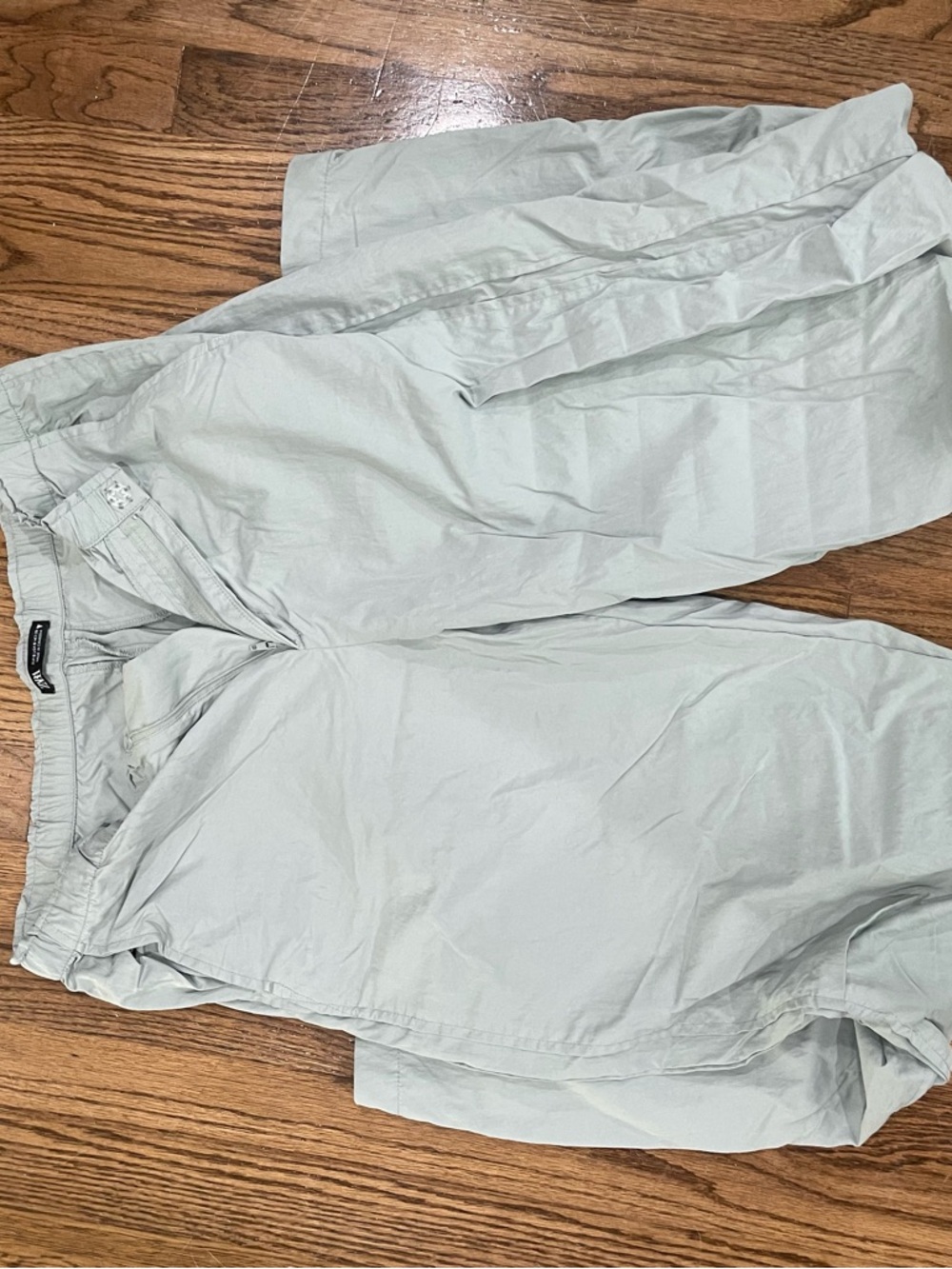 Zara Light Sage Green Wide-Leg Pants